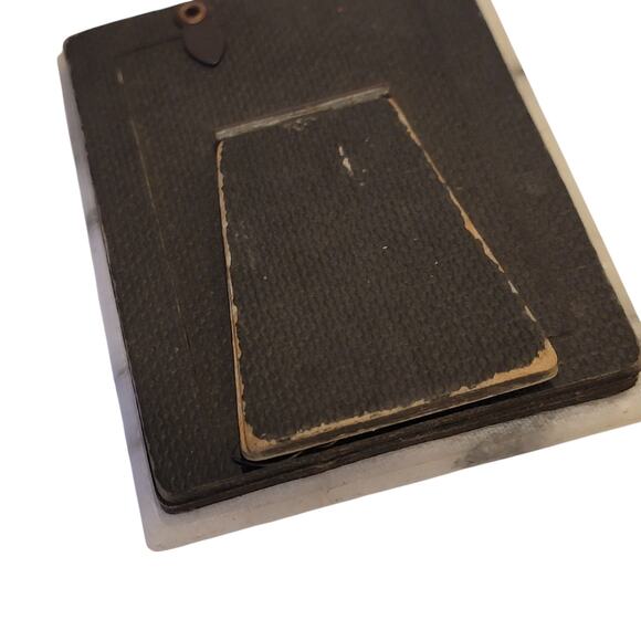 Vintage Marble Photo Frame Oval 4x3 Stone 1980s Mid Century Decor - Picture 10 of 10